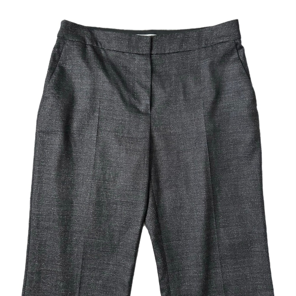 Max Mara Made in Italy Charcoal Grey Textured Straight Leg Dress Pants Womens 32 - Picture 3 of 6